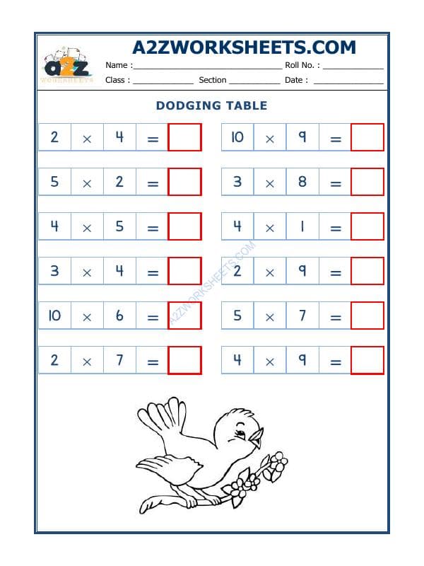A2ZWorksheets:Maths-Multiplication-Dodging Table - 04