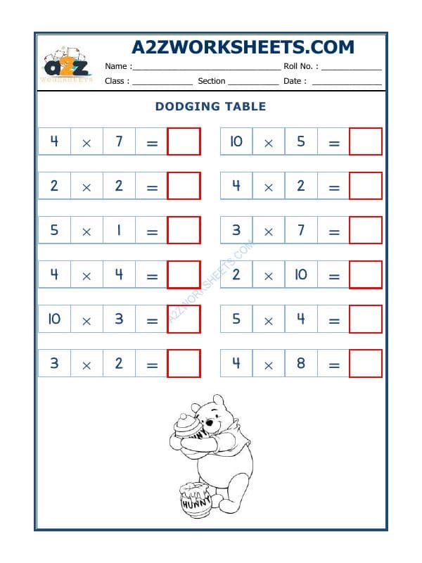A2ZWorksheets:Maths-Multiplication-Dodging Table - 05