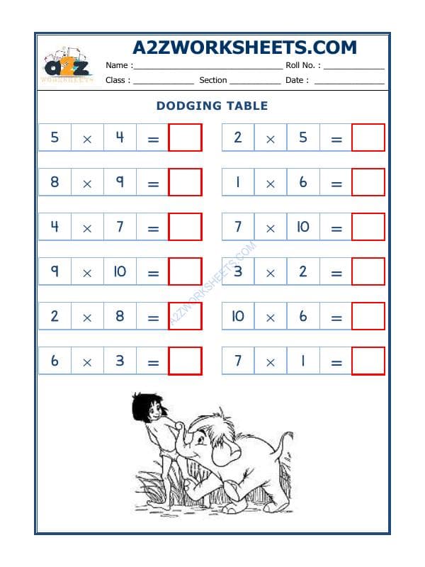 A2ZWorksheets:Maths-Multiplication-Dodging Table - 07