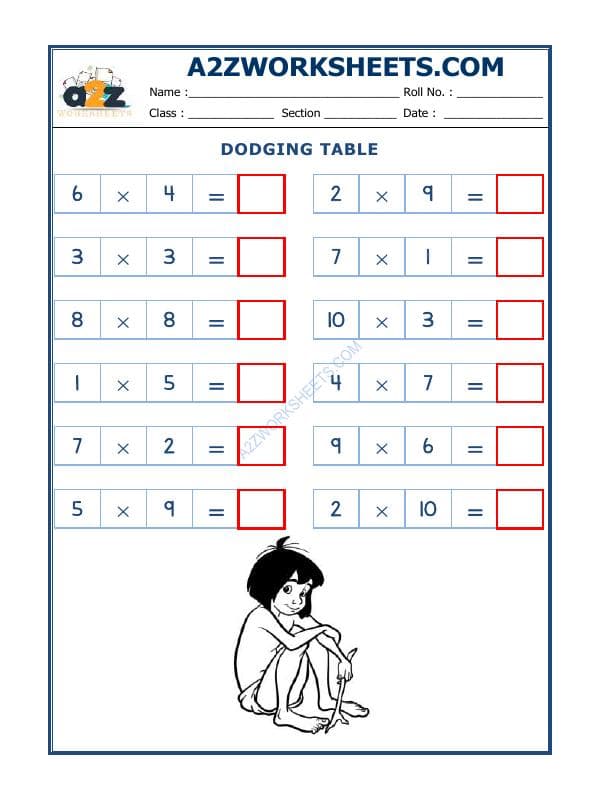 A2ZWorksheets:Maths-Multiplication-Dodging Table - 08