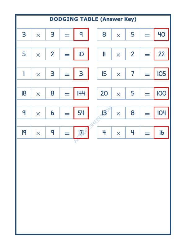 A2ZWorksheets:Maths-Multiplication-Dodging Table - 07