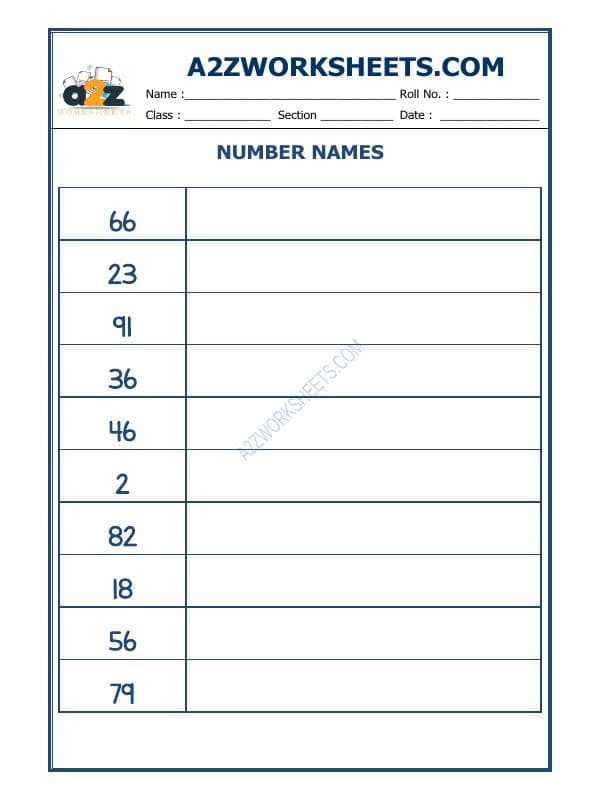 Number Names - 06