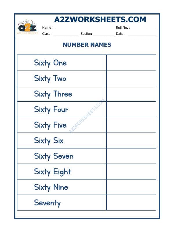 Number Names - 13
