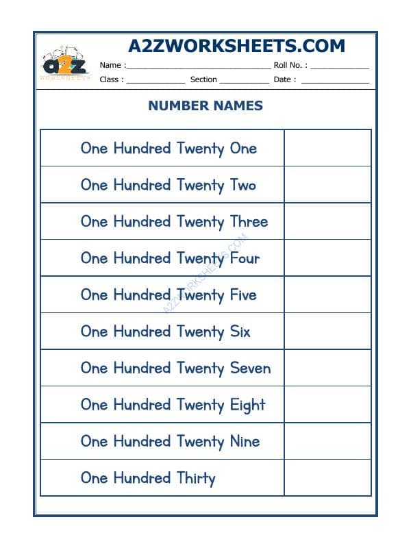 Number Names - 19