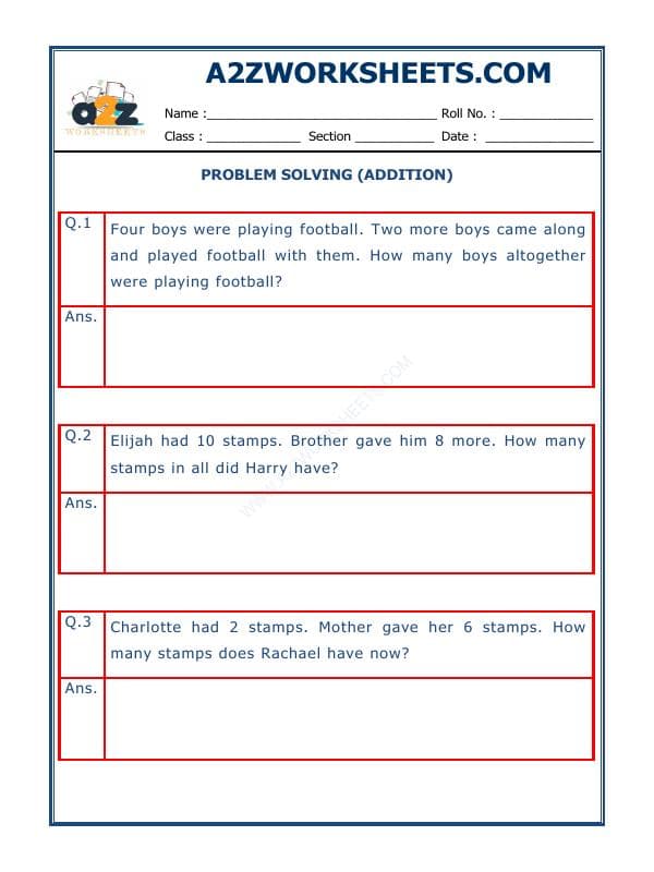 A2ZWorksheets:Maths-Addition-Addition Word Problems - 01