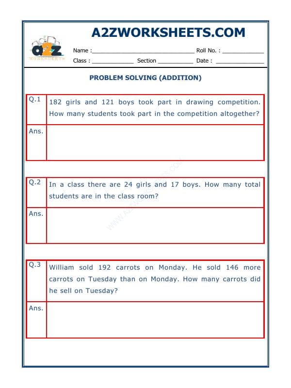 Addition Word Problems - 03