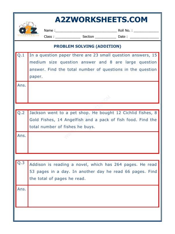 A2ZWorksheets:Maths-Addition-Addition Word Problems - 08