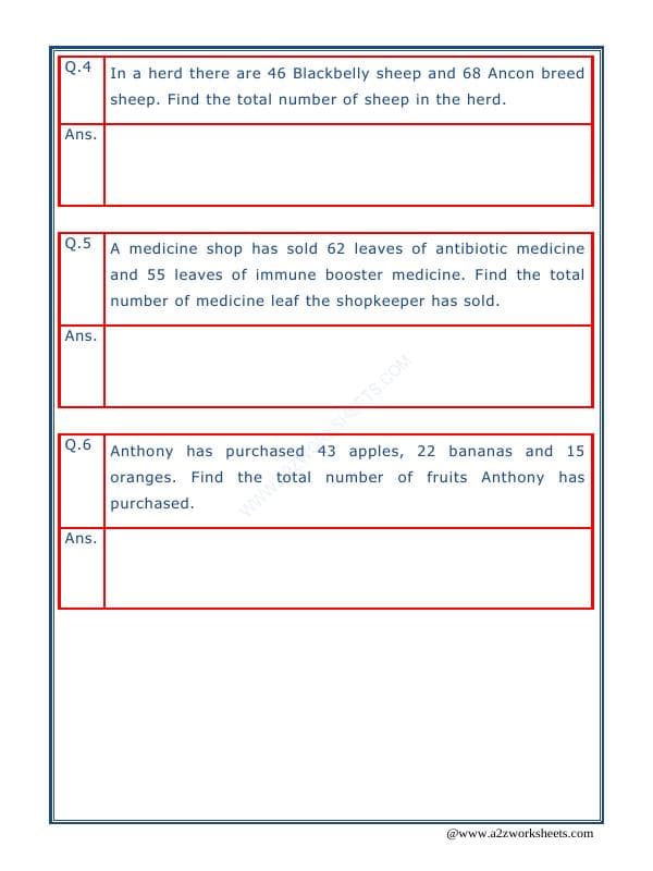 A2ZWorksheets:Maths-Addition-Addition Word Problems - 09