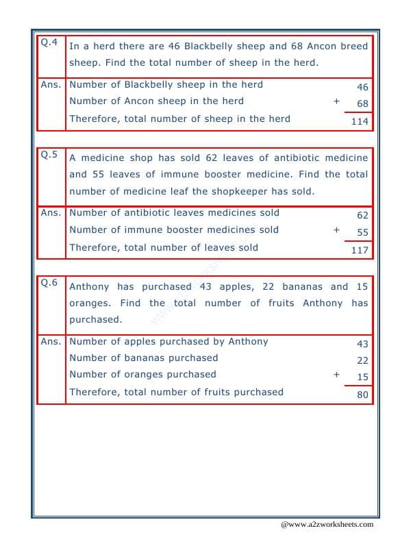 A2ZWorksheets:Maths-Addition-Addition Word Problems - 09