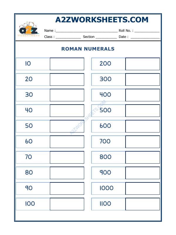 Roman Numerals - 05