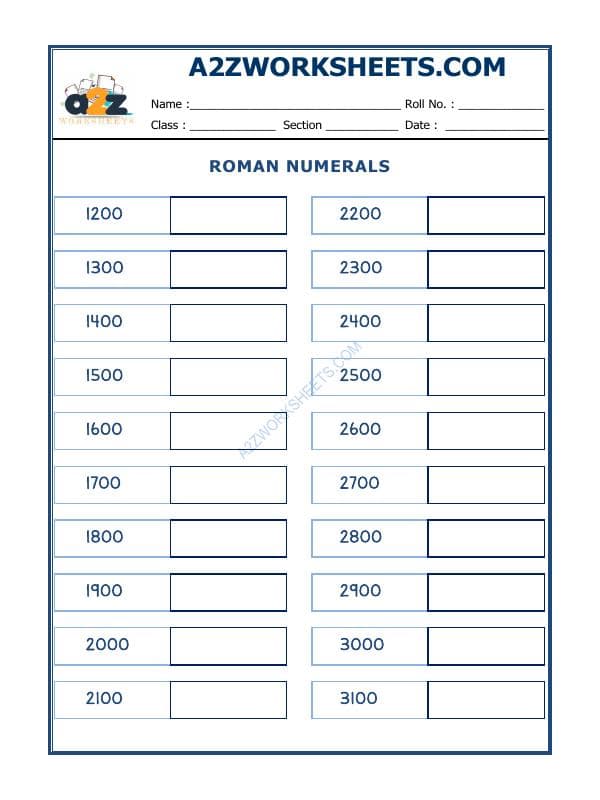 Roman Numerals - 06