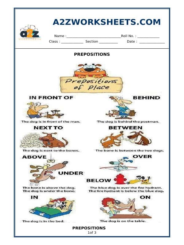 A2ZWorksheets:English-Grammar-Prepositions
