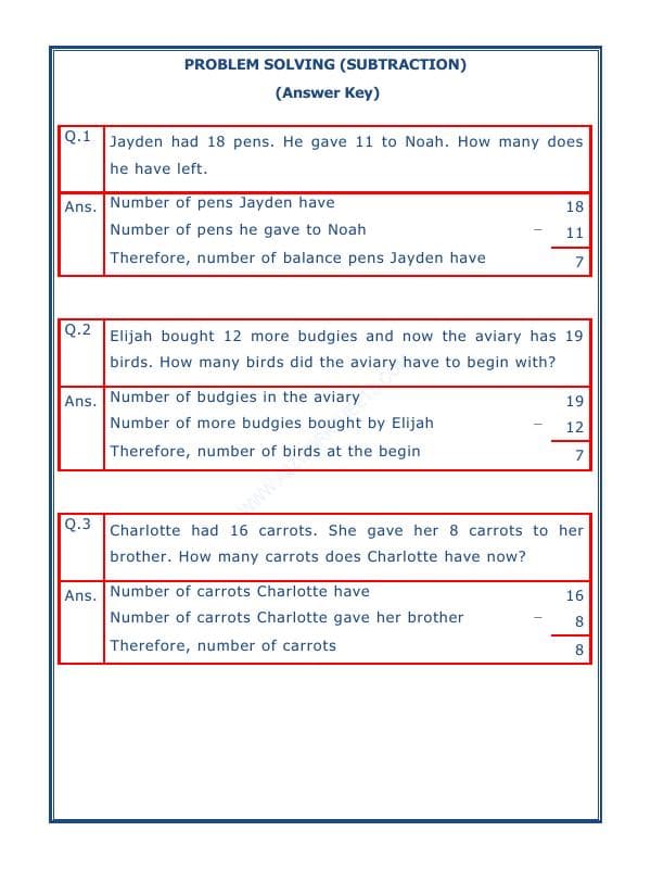 A2ZWorksheets:Maths-Subtraction-Subtraction Word Problems - 01