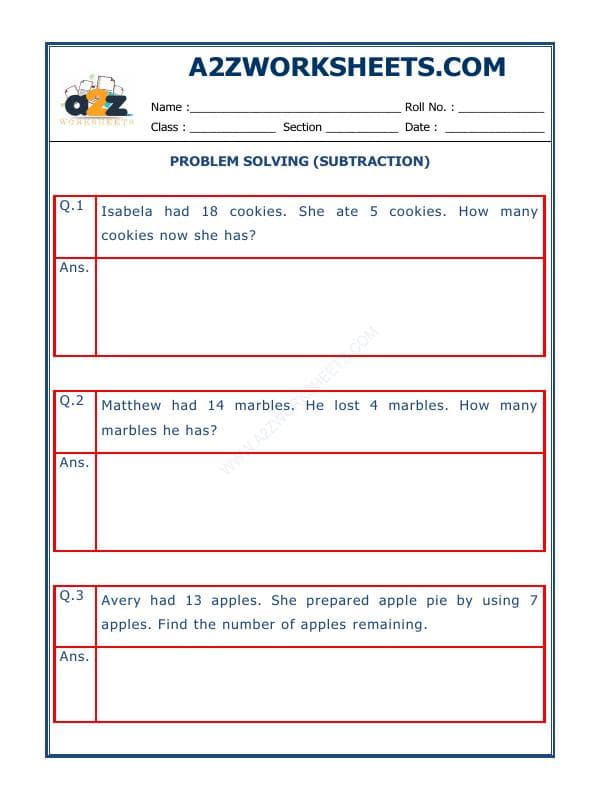 A2ZWorksheets:Maths-Subtraction-Subtraction Word Problems - 03