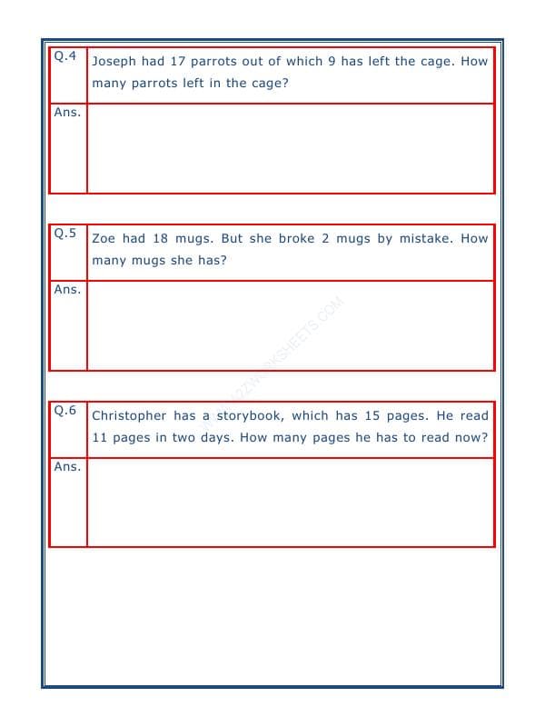 A2ZWorksheets:Maths-Subtraction-Subtraction Word Problems - 03