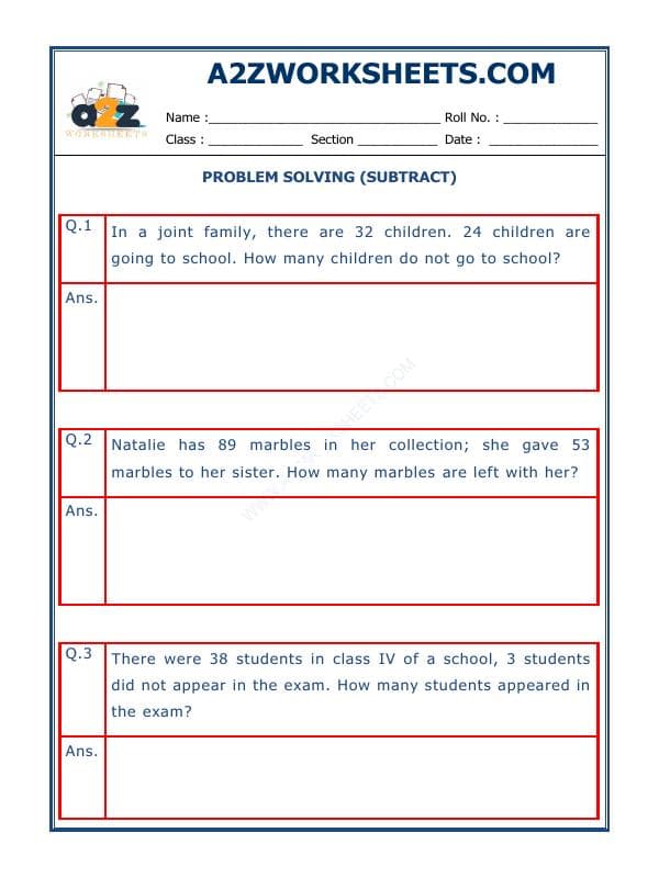 Subtraction Word Problems - 04