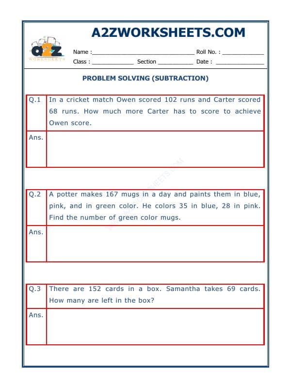 A2ZWorksheets:Maths-Subtraction-Subtraction Word Problems - 02