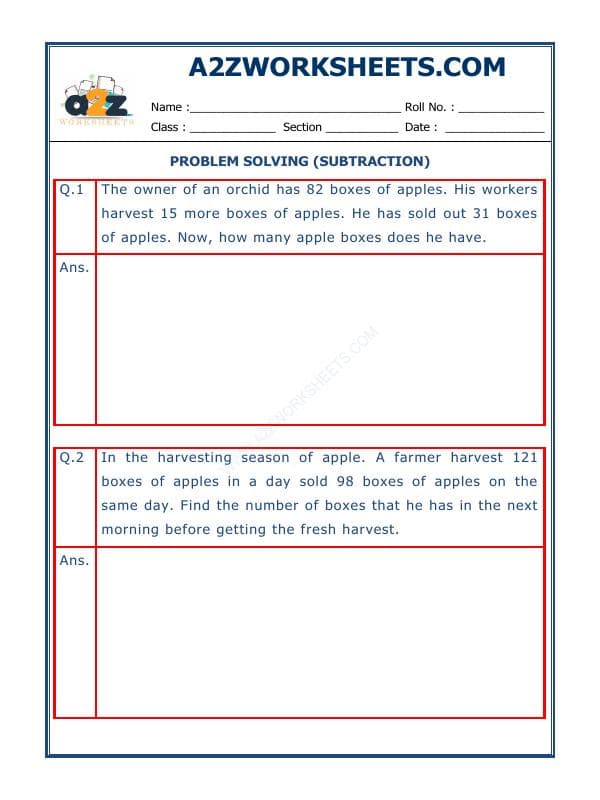 A2ZWorksheets:Maths-Subtraction-Subtraction Word Problems - 03