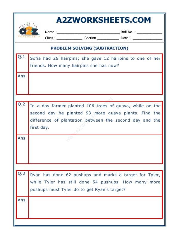A2ZWorksheets:Maths-Subtraction-Subtraction Word Problems - 04