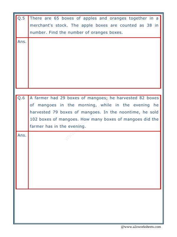 A2ZWorksheets:Maths-Subtraction-Subtraction Word Problems - 05