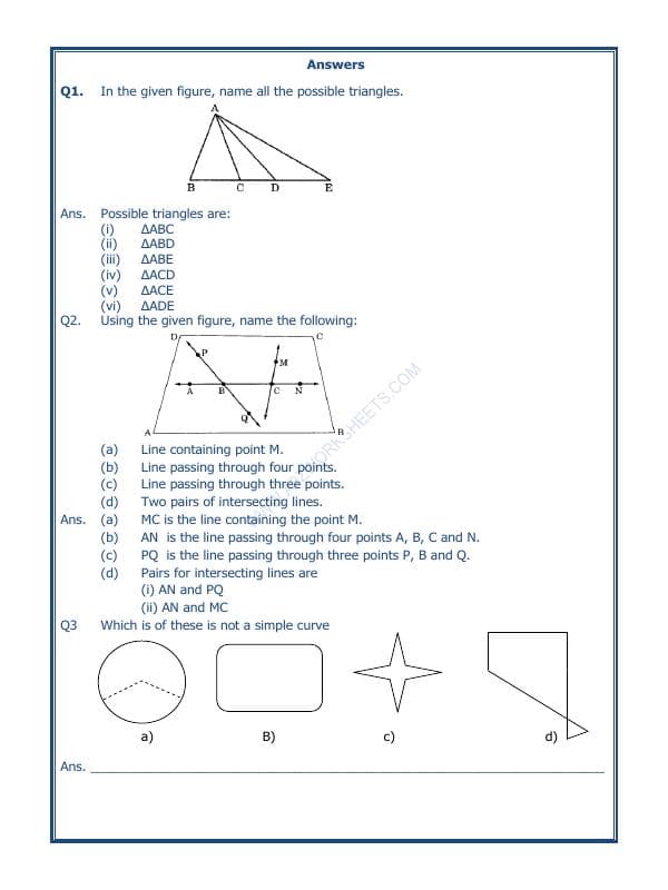 A2ZWorksheets:Maths-Geometry-Basic Geometrical Ideas-02