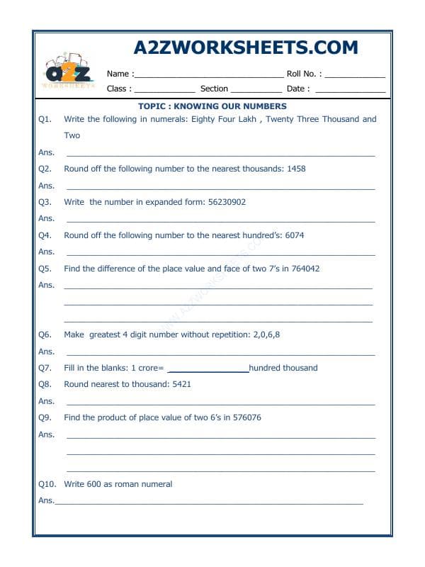A2ZWorksheets:Maths-Numbers-Knowing Our Numbers-03