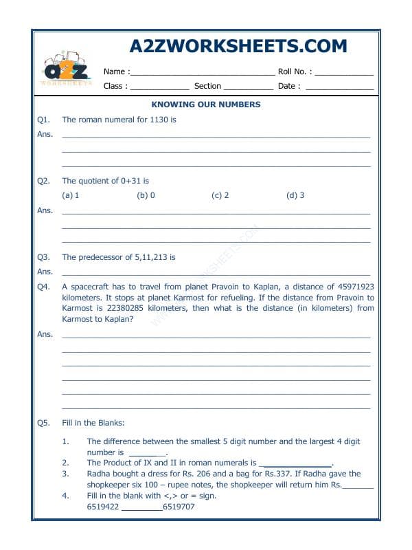 A2ZWorksheets:Maths-Numbers-Knowing Our Numbers-06