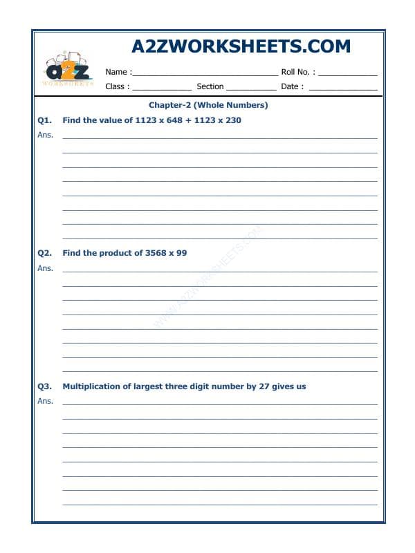 A2ZWorksheets:Maths-Numbers-Whole Numbers - 07