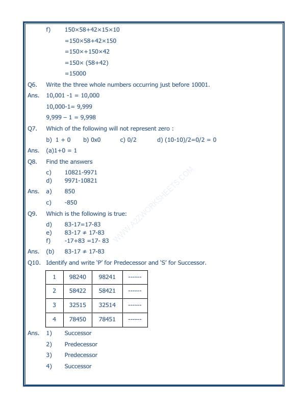 A2ZWorksheets:Maths-Numbers-Whole Numbers - 07