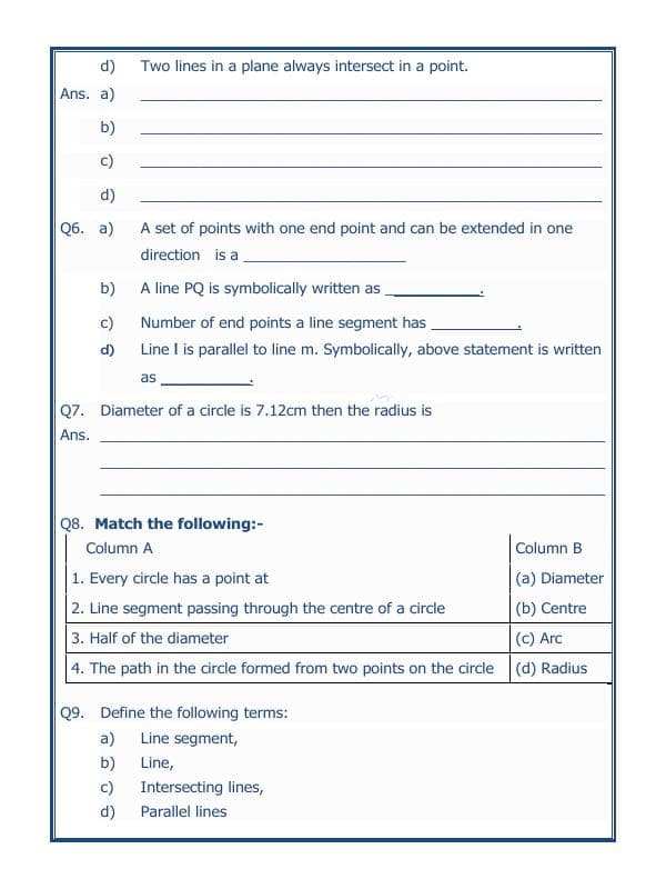 A2ZWorksheets:Maths-Geometry-Basic Geometrical Ideas-03