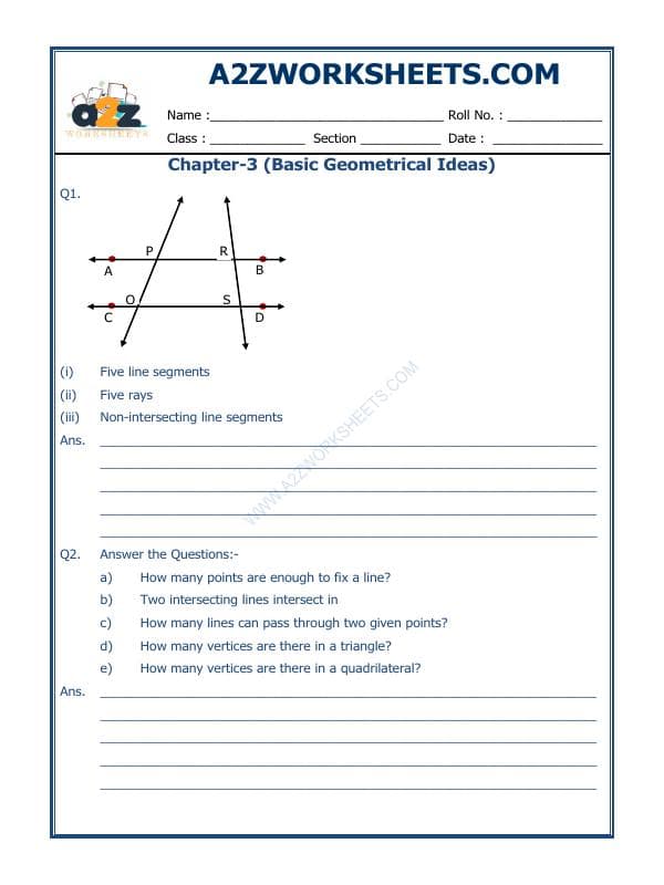 A2ZWorksheets:Maths-Geometry-Basic Geometrical Ideas-04