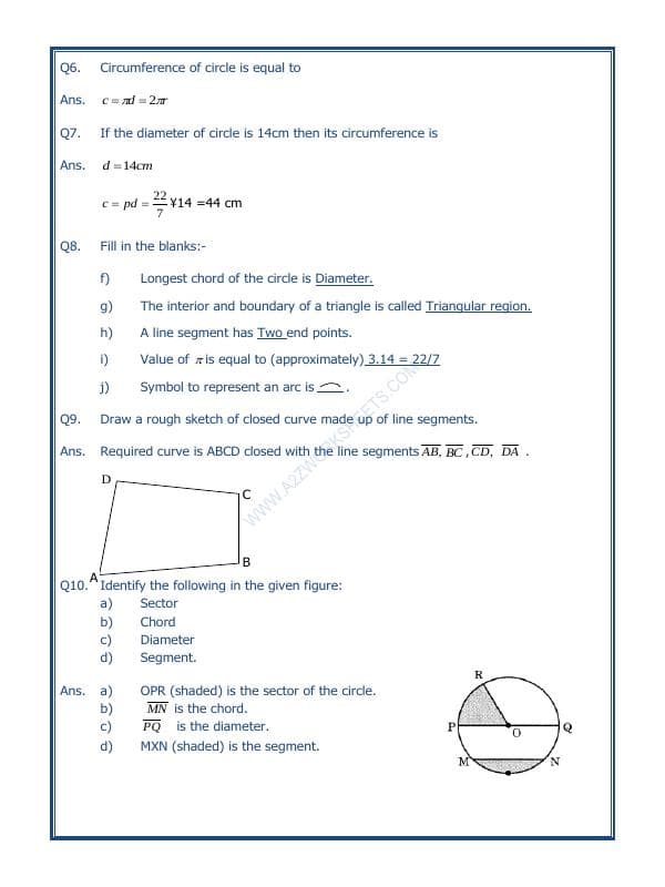 A2ZWorksheets:Maths-Geometry-Basic Geometrical Ideas-04