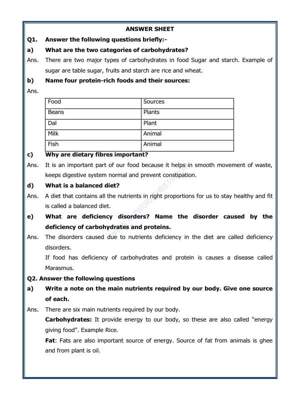 A2ZWorksheets:Science-Basic Necessities-Components Of Food-01