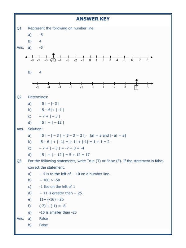 A2ZWorksheets:Maths-Integers-Integers - 03