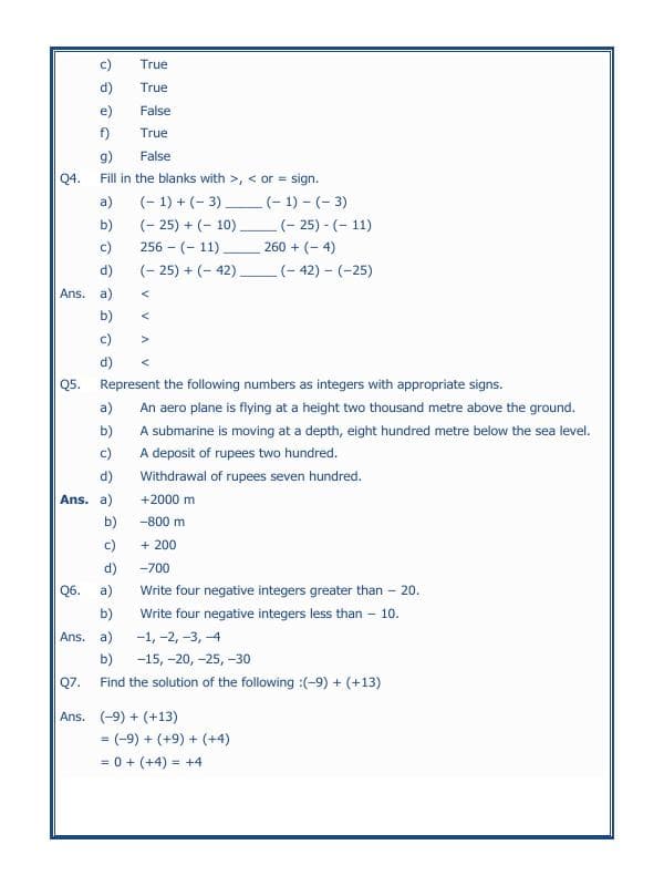 A2ZWorksheets:Maths-Integers-Integers - 03