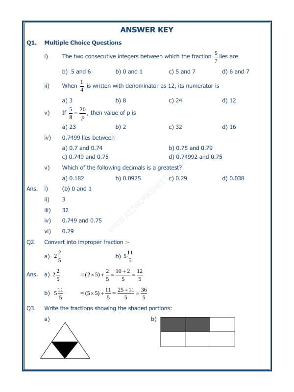 A2ZWorksheets:Maths-Fractions-Fractions - 03