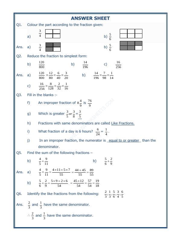 A2ZWorksheets:Maths-Fractions-Fractions - 04