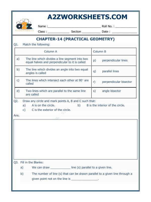A2ZWorksheets:Maths-Geometry-Practical Geometry-02