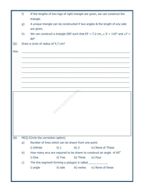 A2ZWorksheets:Maths-Geometry-Practical Geometry-03