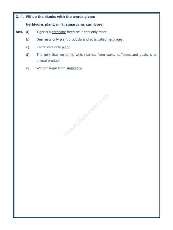 A2ZWorksheets:Science-Basic Necessities-Food Where Does It Come From-02