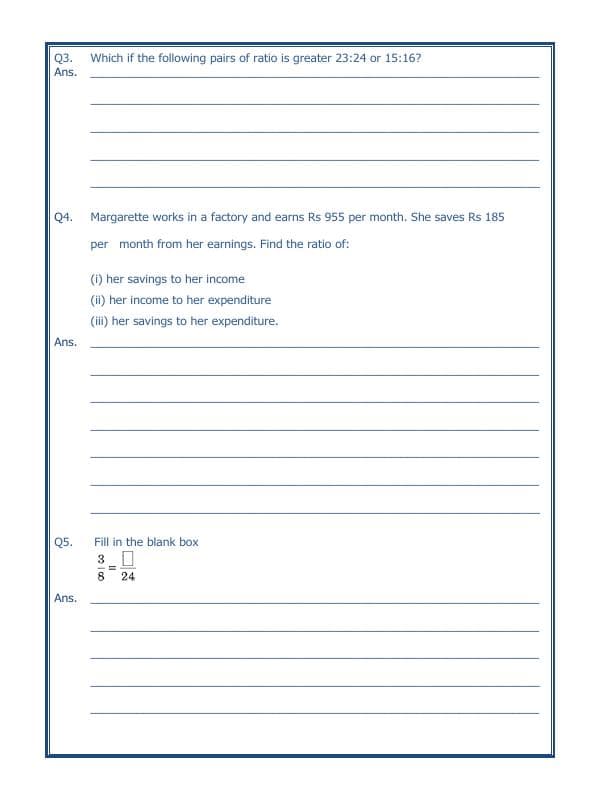 A2ZWorksheets:Maths-Measurement-Ratio Proportion And Ratio Proportion And Unitary Method-01