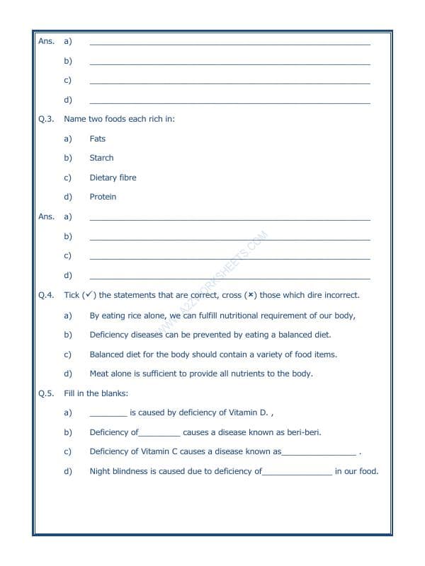 A2ZWorksheets:Science-Basic Necessities-Components Of Food-02