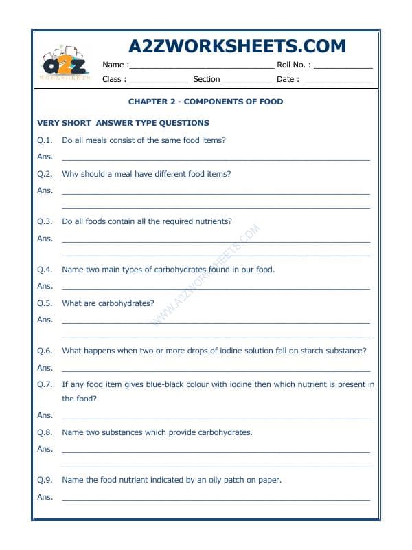 A2ZWorksheets:Science-Basic Necessities-Components Of Food-03