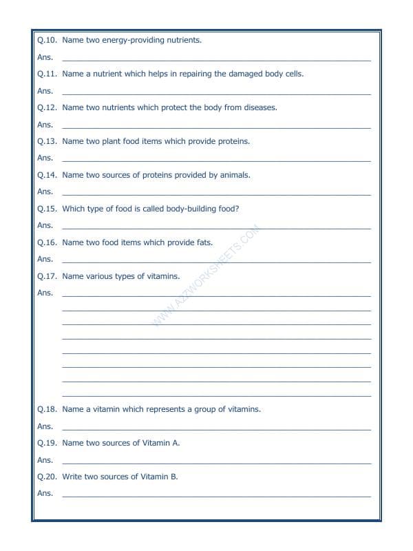 A2ZWorksheets:Science-Basic Necessities-Components Of Food-03