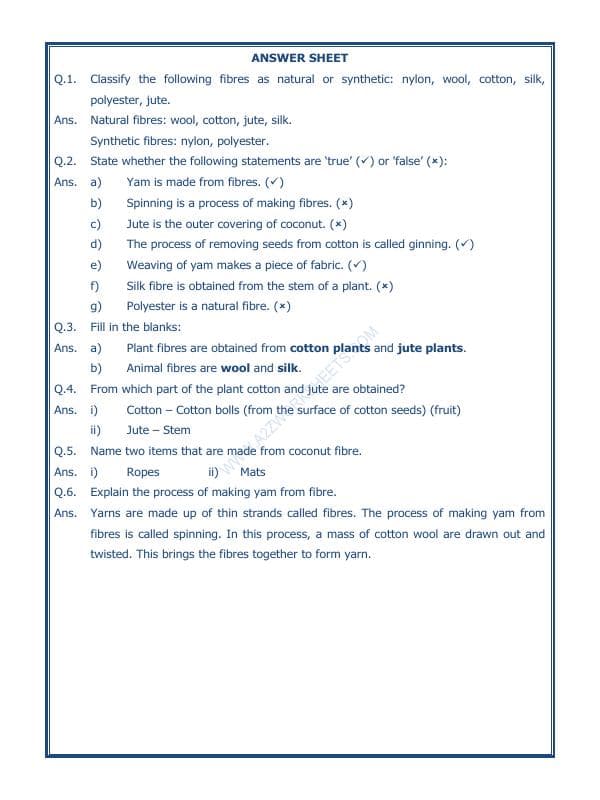 A2ZWorksheets:Science-Basic Necessities-Fibre To Fabric-01