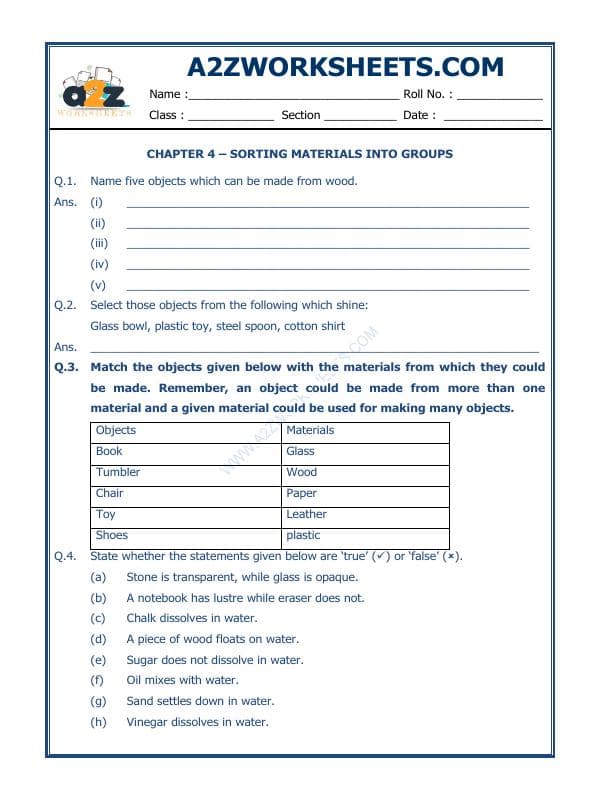 A2ZWorksheets:Science-Metals and Non-metals-Sorting Materials Into Groups-01