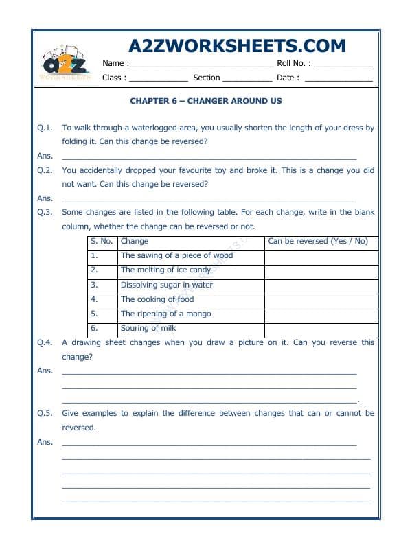 A2ZWorksheets:Science-Environment And Our Surroundings-Changer Around Us-01
