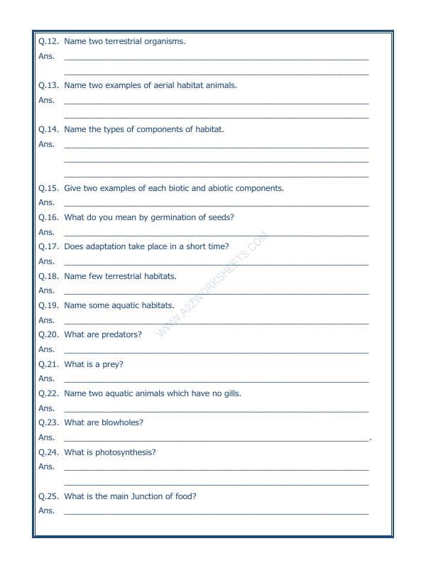 A2ZWorksheets:Science-Environment And Our Surroundings-The Living Organisms And Their Surroundings-01