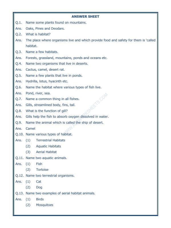 A2ZWorksheets:Science-Environment And Our Surroundings-The Living Organisms And Their Surroundings-01