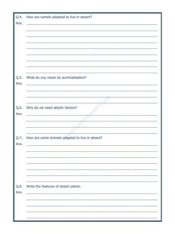 A2ZWorksheets:Science-Environment And Our Surroundings-The Living Organisms And Their Surroundings-02